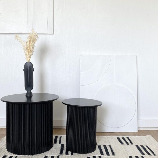 Koffie Tafeltjes Rond 8211 Zwart 8211 Set Of 2 8211 Rhb Home Amp Living