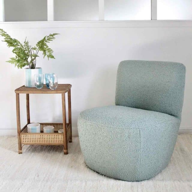 Armchair Eve 8211 Boucle 8211 Blauw Groen 8211 Rhb Home Amp Living