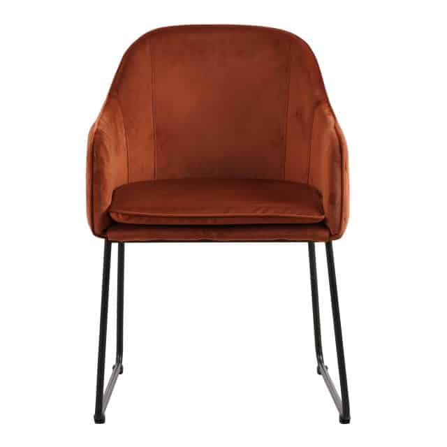Eetkamerstoel Benthe 8211 Rust Copper Velvet 8211 Rhb Home Amp Living