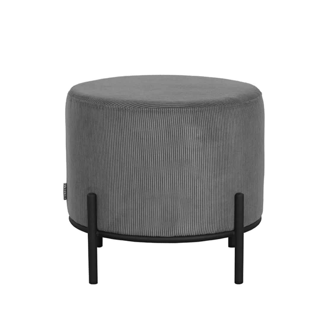 Poef Troy L 8211 Grijs 8211 Ribcord 8211 Rhb Home Amp Living