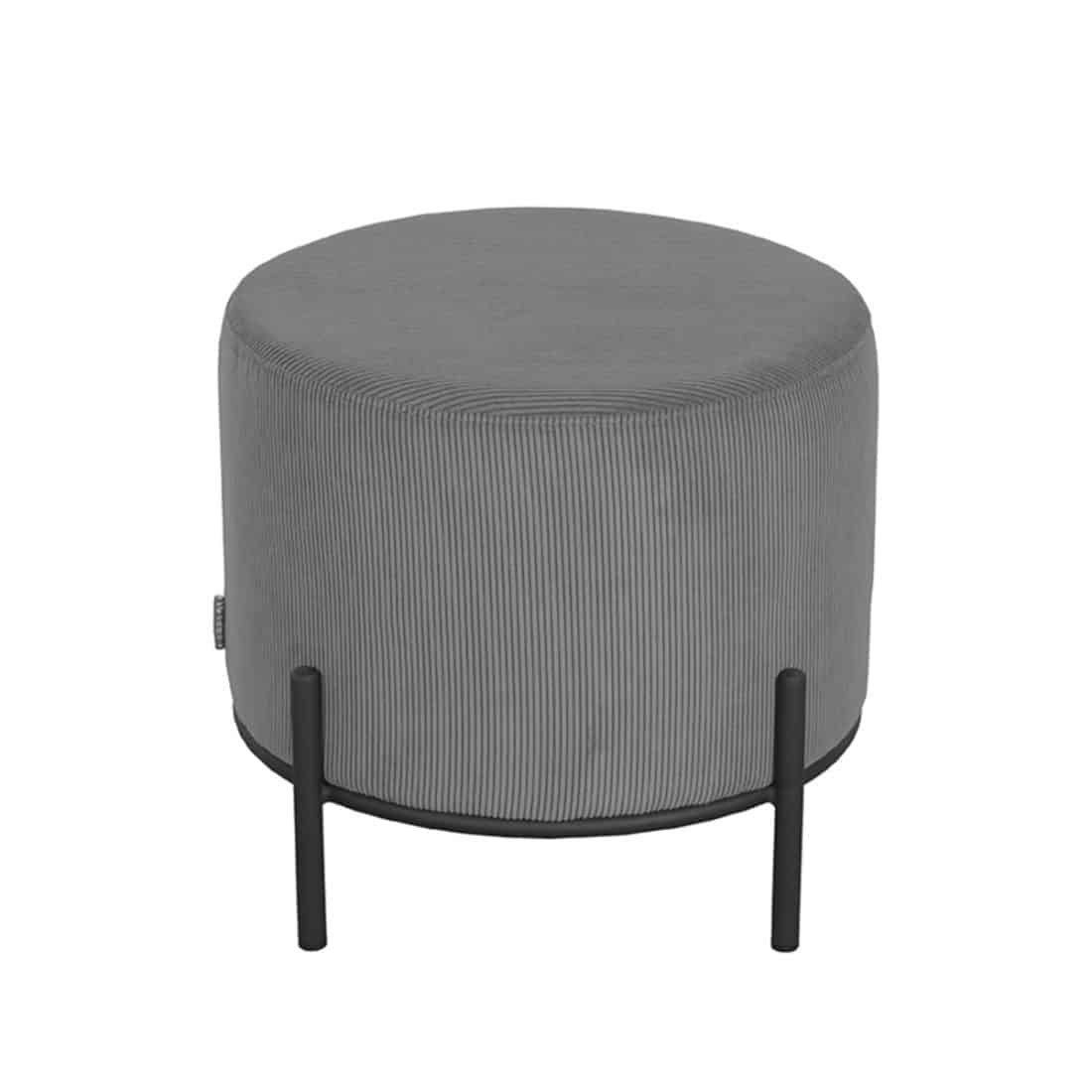 Poef Troy L 8211 Grijs 8211 Ribcord 8211 Rhb Home Amp Living