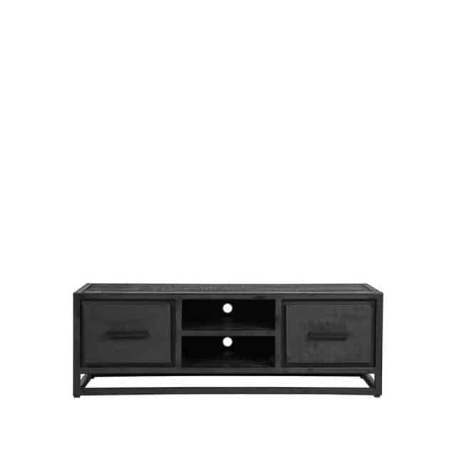 Tv Meubel Chili 8211 Zwart 8211 Mangohout 8211 120 Cm 8211 Label51 Rhb Home Amp Living