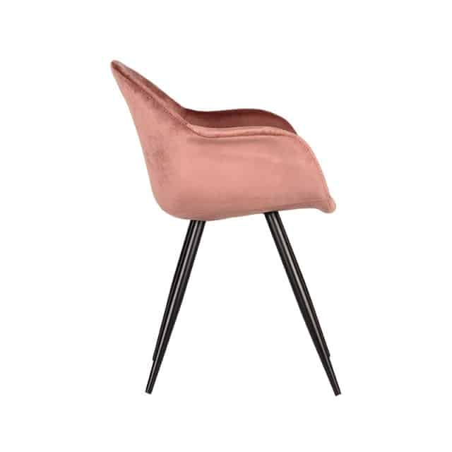 Eetkamerstoel Forli 8211 Roze 8211 Fluweel 8211 Rhb Home Amp Living