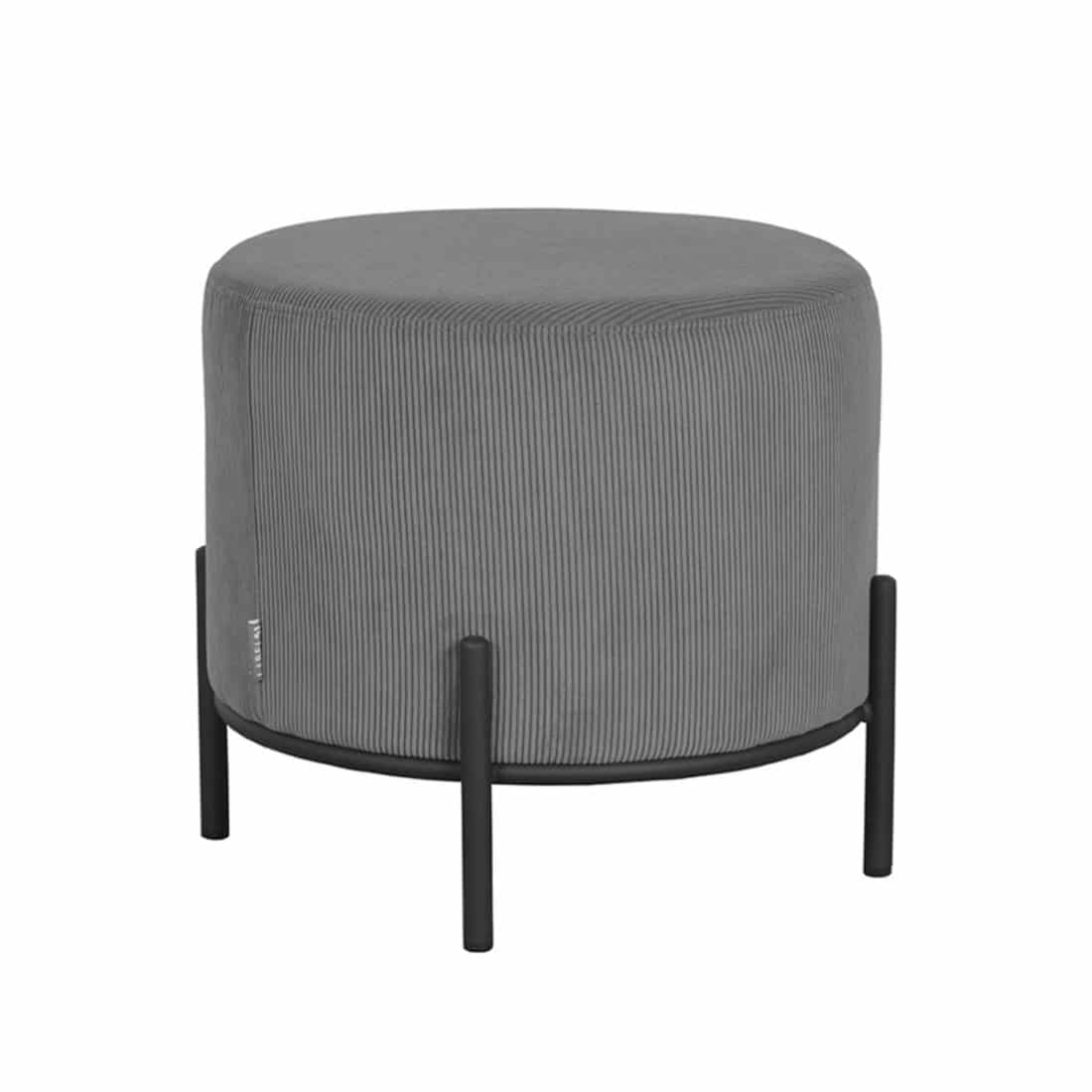 Poef Troy L 8211 Grijs 8211 Ribcord 8211 Rhb Home Amp Living