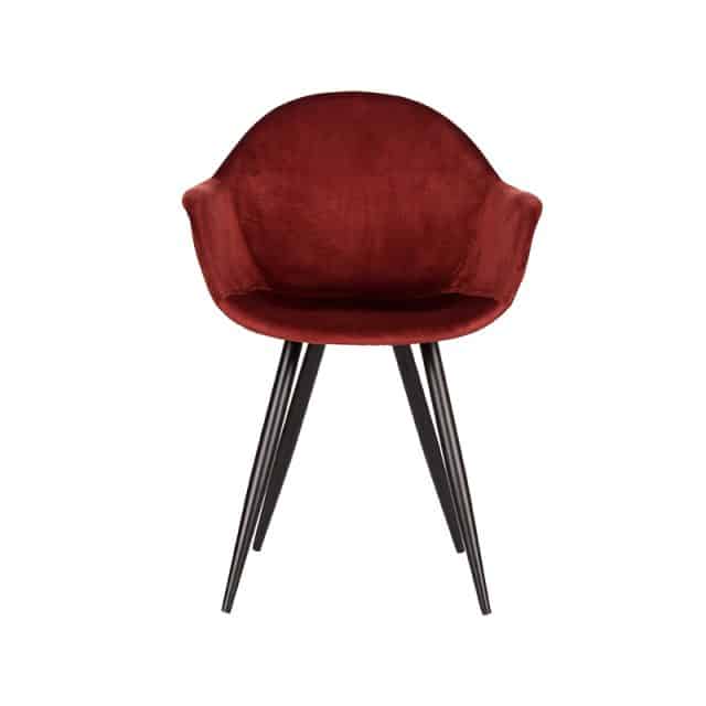 Eetkamerstoel Forli 8211 Rood 8211 Fluweel 8211 Label51 8211 Rhb Home Amp Living