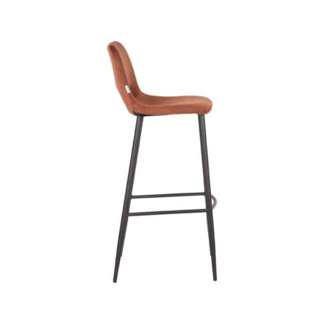 Barkruk Josh 8211 Roest 8211 Fluweel 8211 Zithoogte 78 8211 Label51 8211 Rhb Home Amp Living