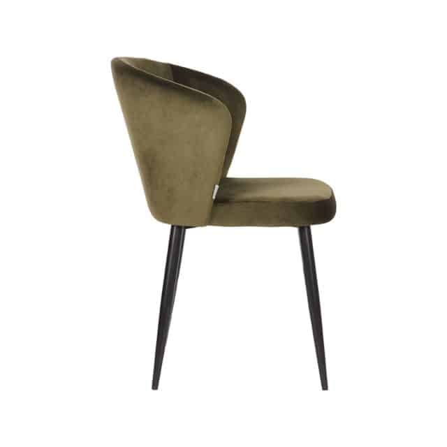 Eetkamerstoel Wave 8211 Legergroen 8211 Fluweel 8211 Label51 8211 Rhb Home Amp Living