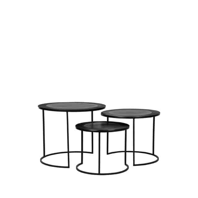 Salontafel Set Tres 8211 Zwart 8211 Metaal 8211 Rhb Home Amp Living