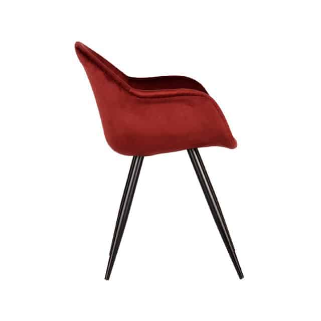 Eetkamerstoel Forli 8211 Rood 8211 Fluweel 8211 Label51 8211 Rhb Home Amp Living