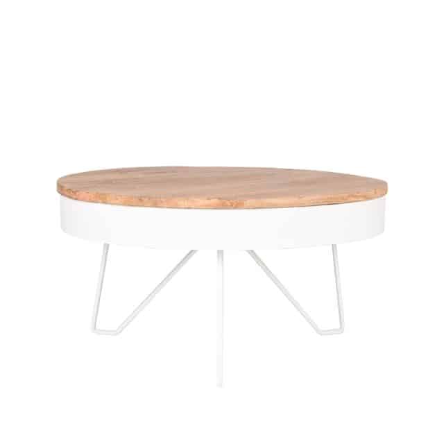 Salontafel Saran 8211 Wit 8211 Metaal 8211 Rond 8211 80 Cm 8211 Label51 8211 Rhb Home Amp Living
