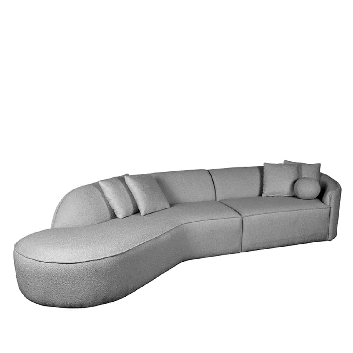 Bank Stelvio 8211 Grijs 8211 Boucle 8211 4 Zits Hoek Links 8211 Label51 8211 Rhb Home Amp Living