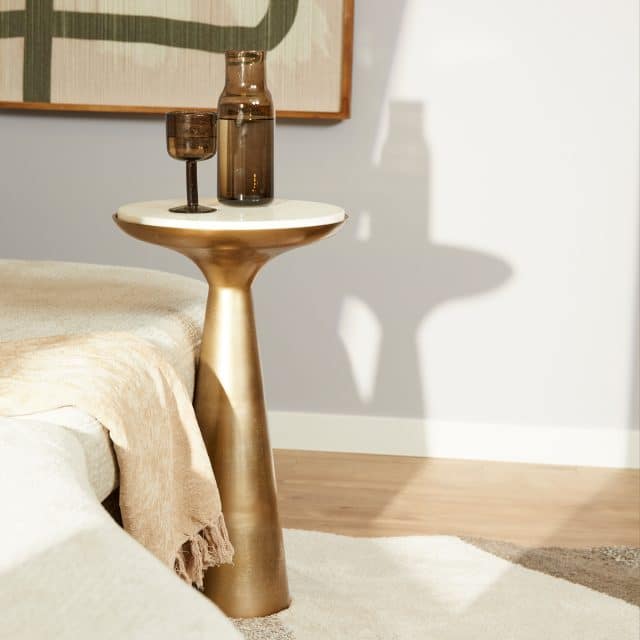 Bijzettafel Essy Small 8211 Wit Marmer 8211 38 Cm 8211 Rhb Home Amp Living