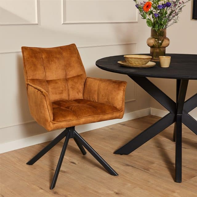 Eetkamerstoel Dani 8211 Fluweel Goud 8211 Rhb Home Amp Living