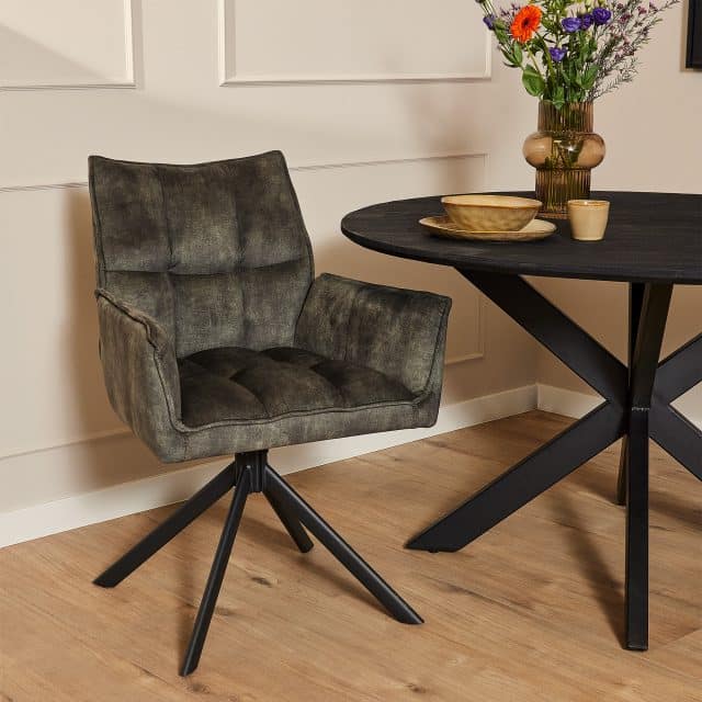 Eetkamerstoel Dani 8211 Fluweel Jagergroen 8211 Rhb Home Amp Living