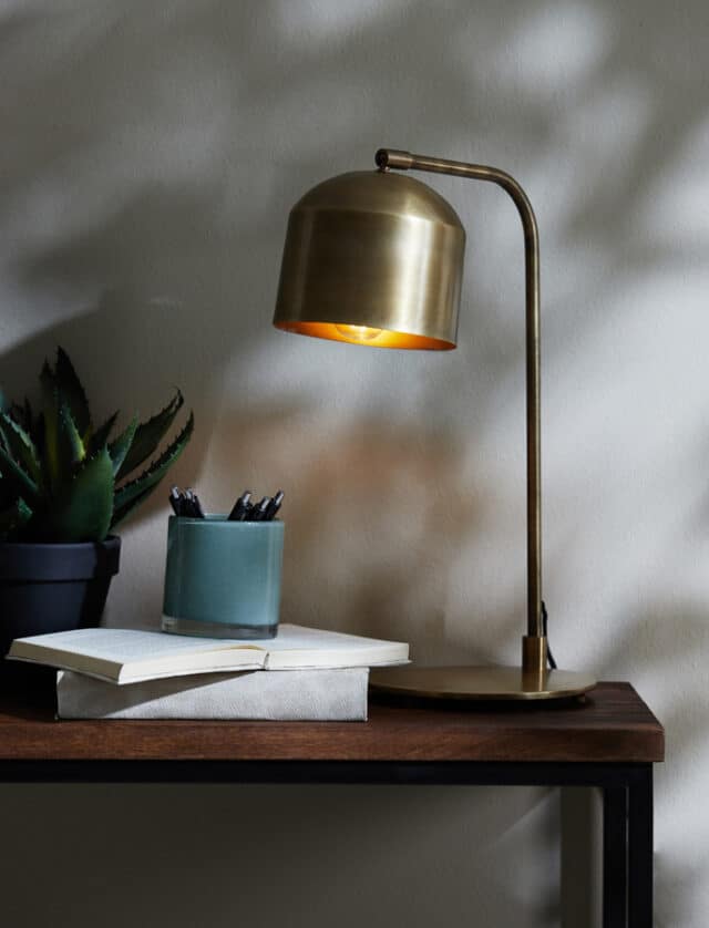 Bureaulamp 32x20x48 Cm Aleso Antiek Brons