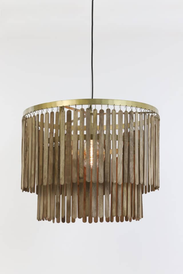 Hanglamp Gularo 8211 60 215 43 Cm 8211 Hout Bruin Brons 8211 Rhb Home Amp Living