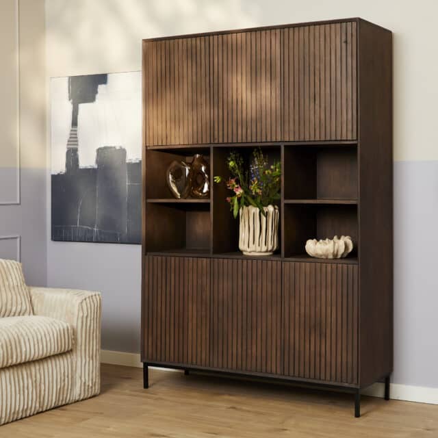Vakkenkast Xl Madison 8211 Walnoot 8211 135 Cm 8211 Rhb Home Amp Living