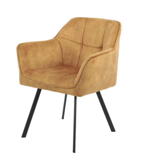 Eetkamerstoel Emma 8211 Fluweel Geel 8211 Rhb Home Amp Living