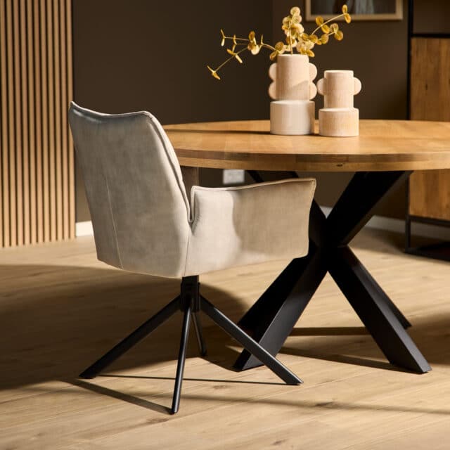Eetkamerstoel Dani 8211 Fluweel Champagne 8211 Rhb Home Amp Living