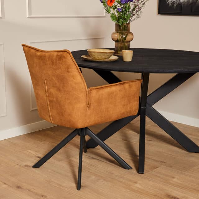 Eetkamerstoel Dani 8211 Fluweel Goud 8211 Rhb Home Amp Living