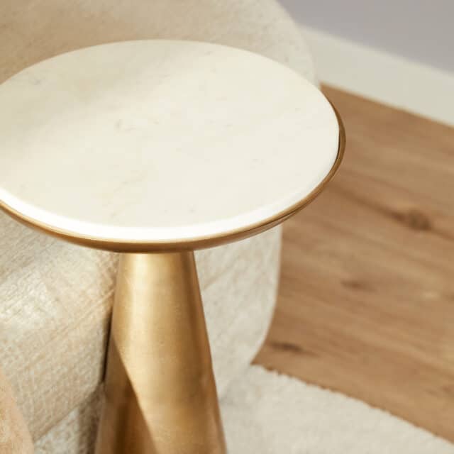 Bijzettafel Essy Small 8211 Wit Marmer 8211 38 Cm 8211 Rhb Home Amp Living
