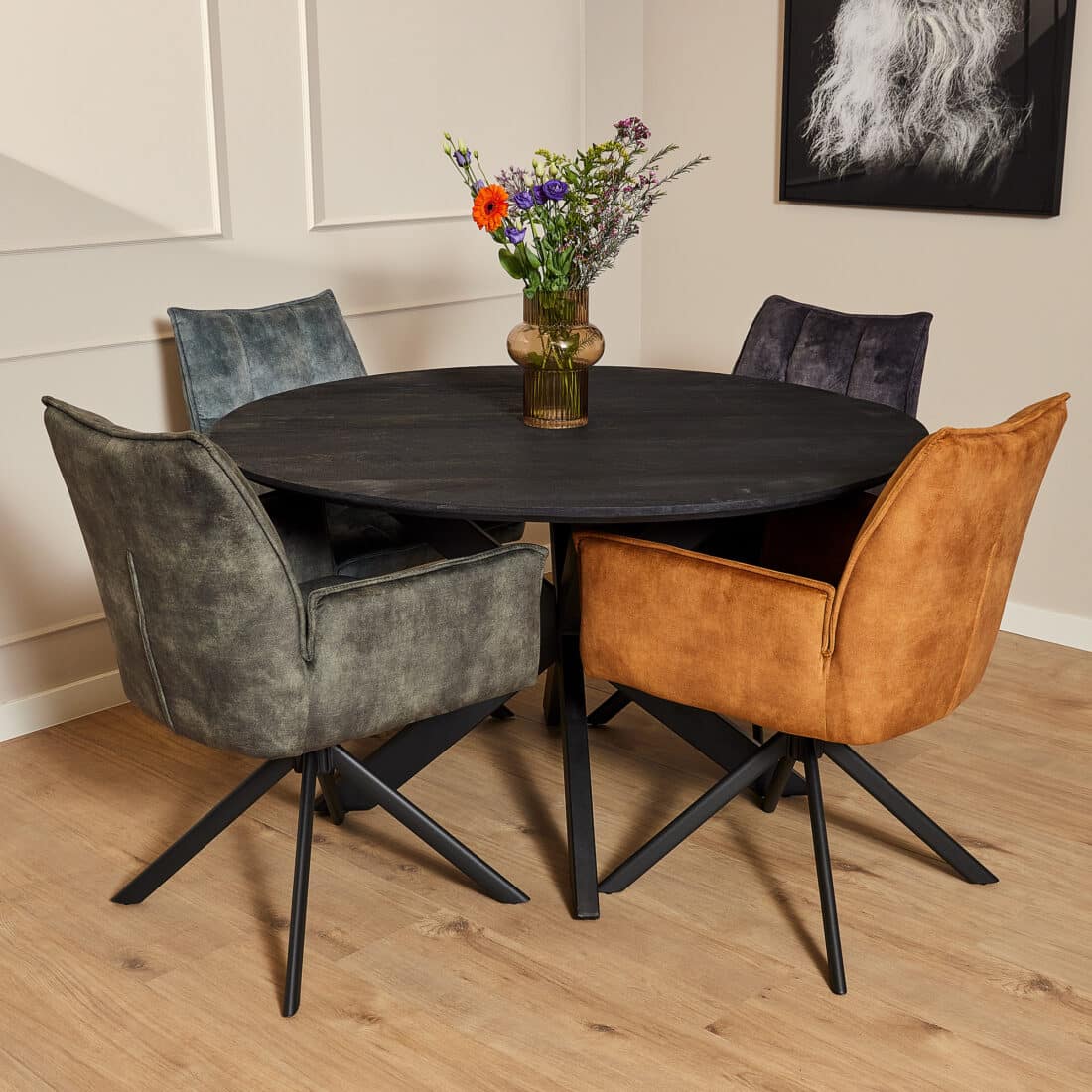 Eetkamerstoel Dani 8211 Fluweel Goud 8211 Rhb Home Amp Living