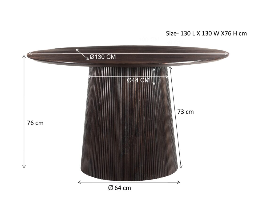 Eetkamertafel Salvator 8211 Walnoot 8211 130cm 8211 Rhb Home Amp Living