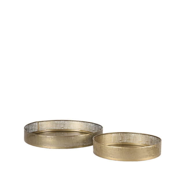 Dienbladen 8211 Antiek Goud 8211 Metaal 8211 Rhb Home Amp Living