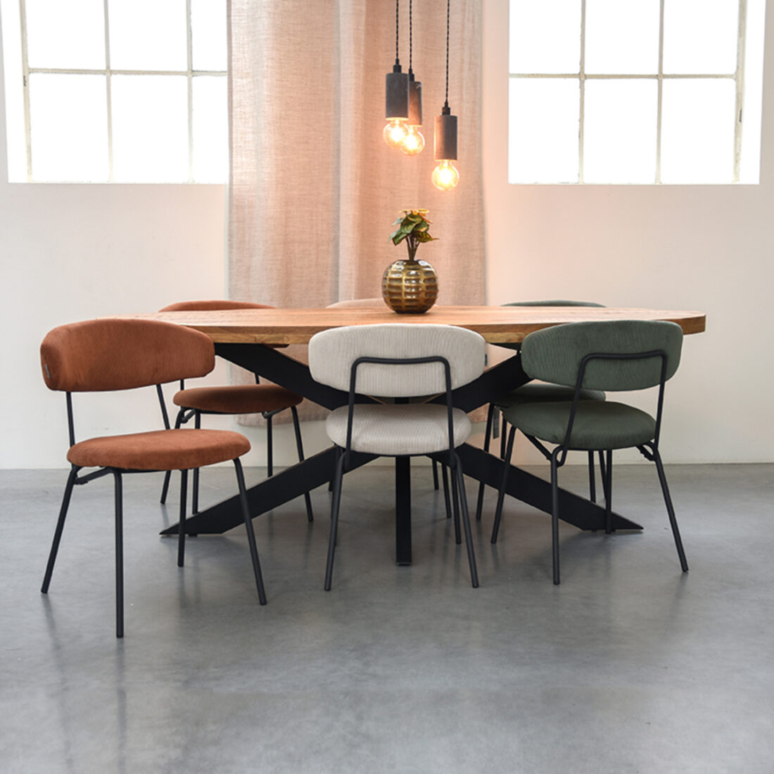 Eetkamerstoel Zack 8211 Forest 8211 Ribcord 8211 Label51 8211 Rhb Home Amp Living