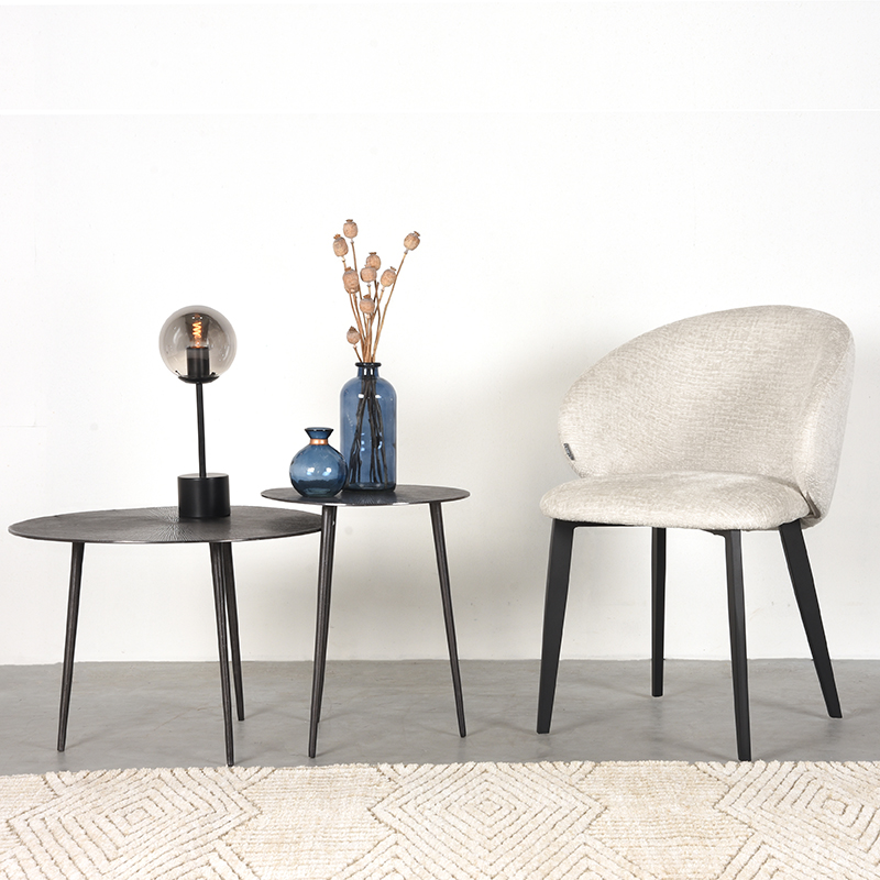 Eetkamerstoel Logan 8211 Crme 8211 Fluweel 8211 Rhb Home Amp Living