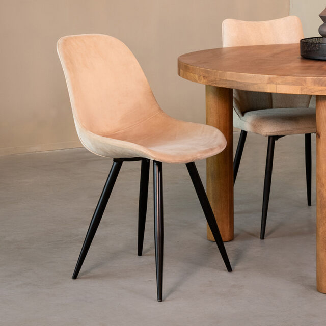 Eetkamerstoel Capri 8211 Zand 8211 Fluweel 8211 Label51 8211 Rhb Home Amp Living