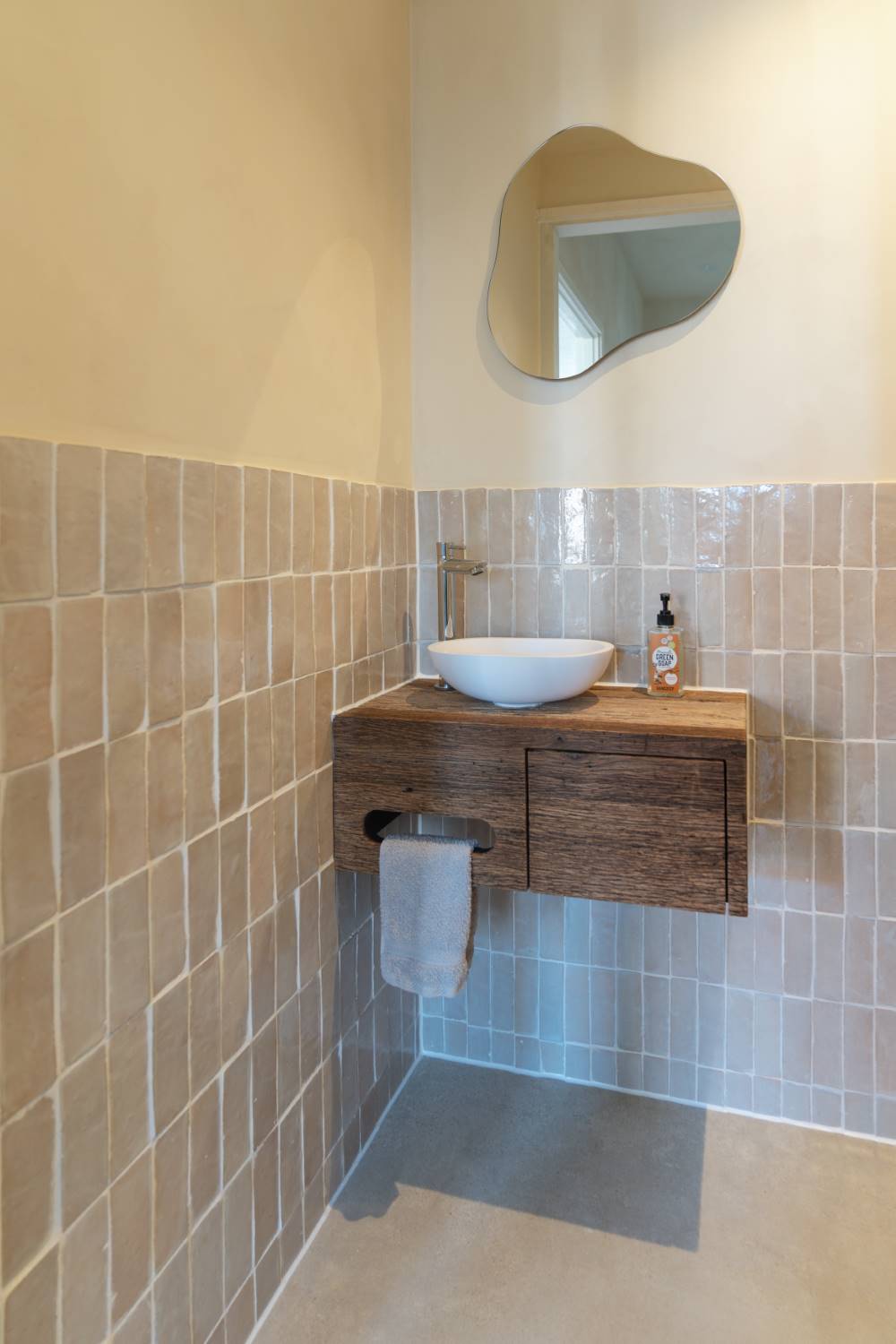 Barnwood Toiletmeubel Met Lade En Handdoekuitsparing