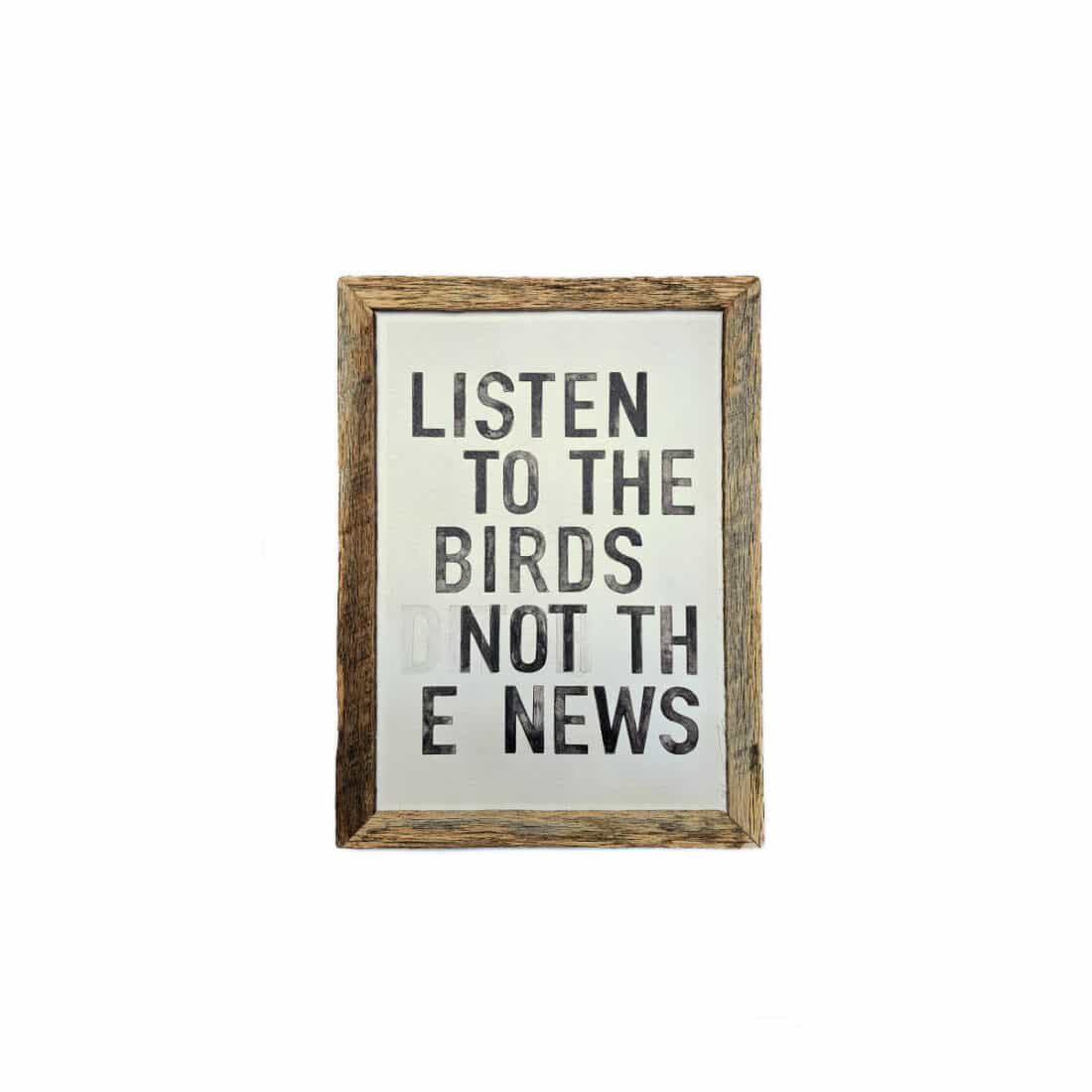 Birds Barnwood Fotokader - Robuust Maatwerk