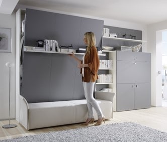 Wall bed Space Bank With Arms Half Open 2