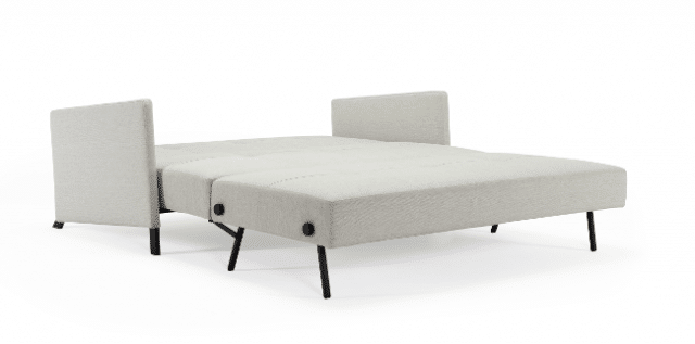 Bedbank Cubed de Luxe met armen uitgeklapt naar het bed