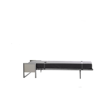 Folding bed/bed cabinet Cubed unfolded as a bed