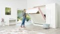 The Loft wall bed can be easily unfolded.
