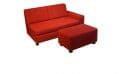 Minnie sofa bed with 130 cm bed. and loose pouffe