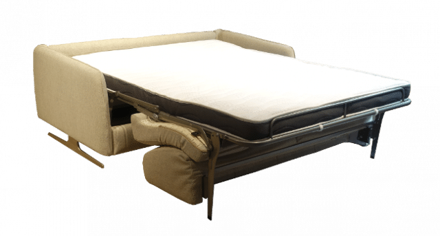 Slaapbank Selo uitgeklapt als bed.