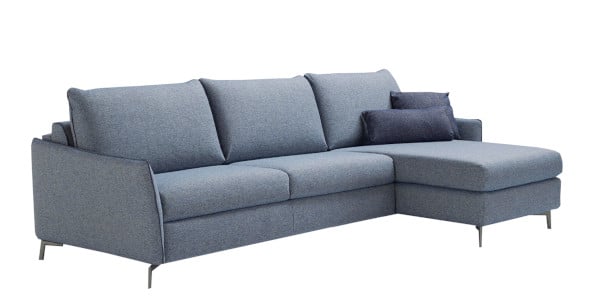 Corner sofa bed Valentina is airy on the legs