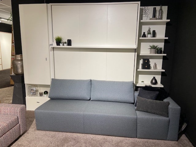 Showroom model Wall bed Space with sofa and side cabinets