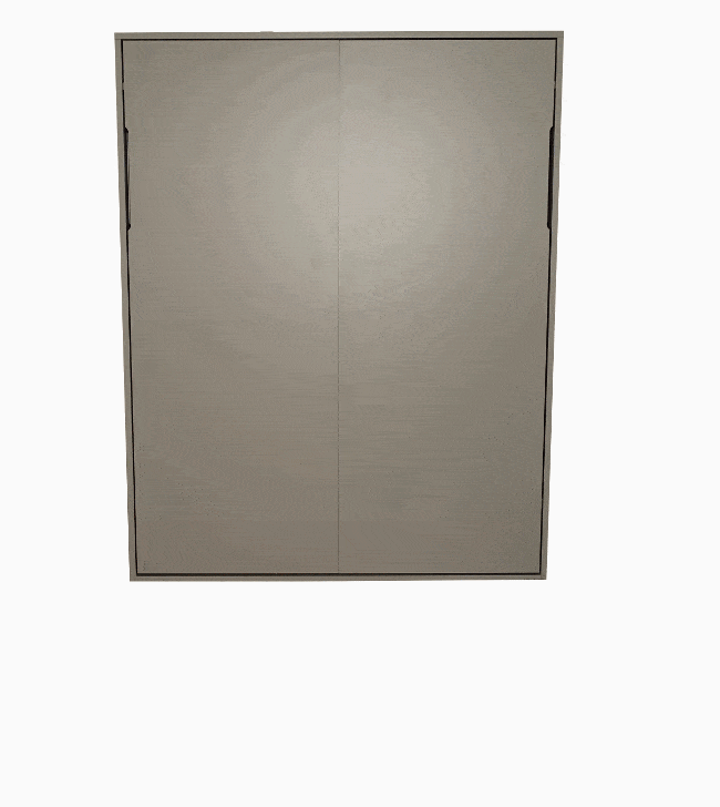 De beweging van de bedkast/opklapbed Boxer 160x200 wit in beweging