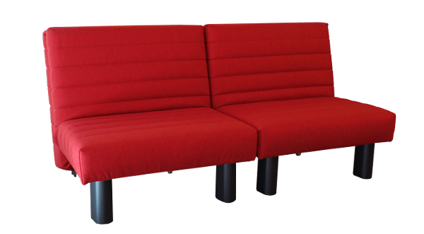 the beautiful red sleeping chairs Alexa as a sofa