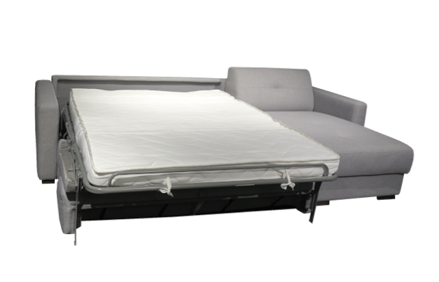 Zo ziet het bed eruit van de slaapbank Bardolino met longchair