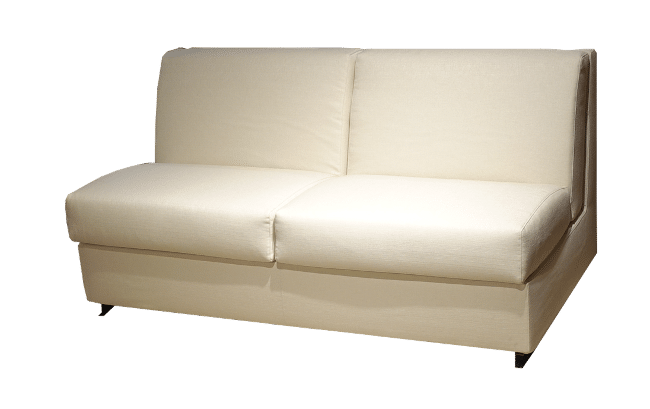 One of the smallest possible sofa beds with a bed system in it - the sofa bed BK 117