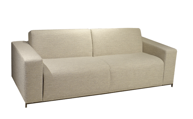 The very sleek lines of the Kos sofa bed