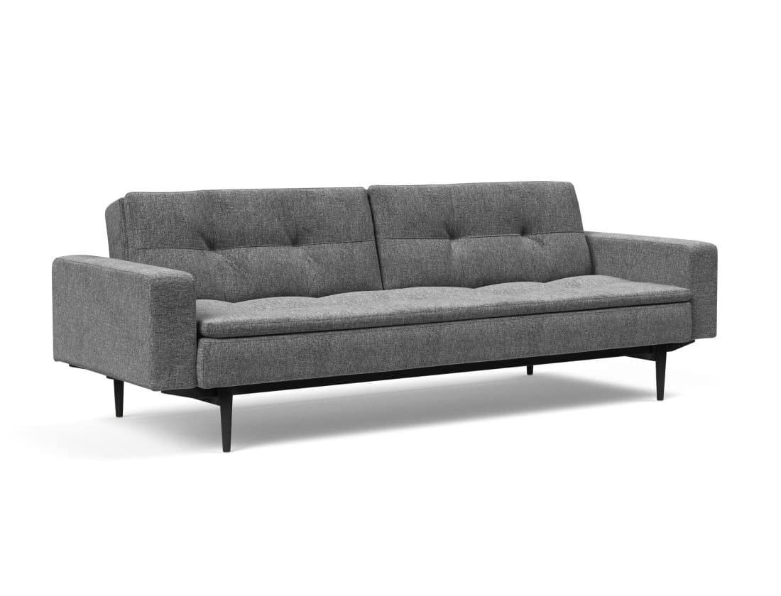 Dublexo Styletto Sofa Bed Black Wood With Arms 563 P2 Web