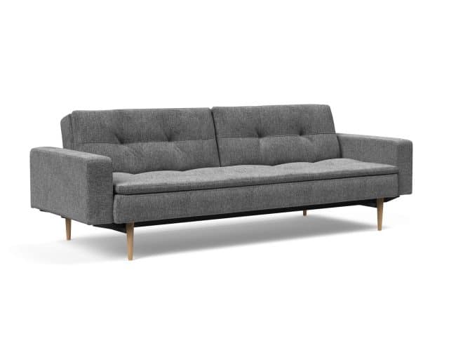 Dublexo Styletto Sofa Bed Light Wood With Arms 563 P2 Web