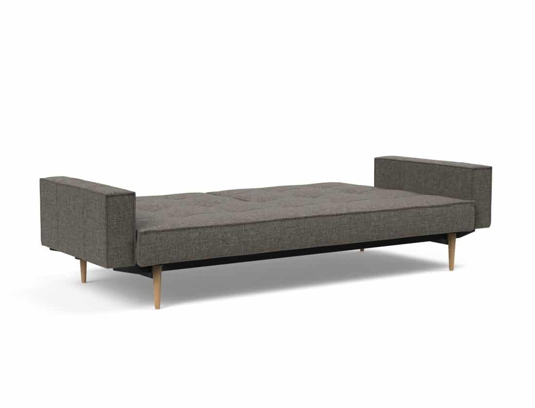 Splitback Styletto Sofa Bed Light Wood With Arms 216 P8 Web