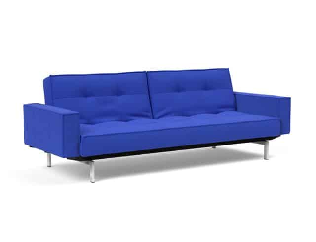 Splitback Chrome Sofa Bed With Arms 512 P2 Web